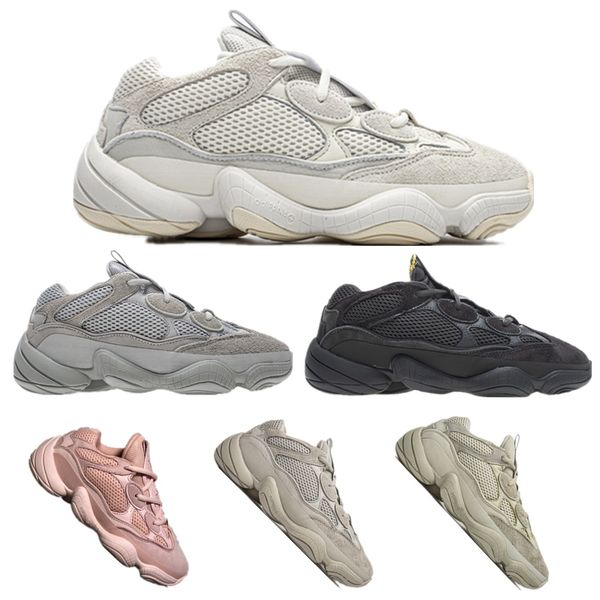 

with box new bone white desert rat 500 kanye west utility black blush salt womens mens running shoes sneakers trainers clunky sneaker