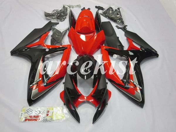 

4 подарки новый abs для мотоциклов обтекатели комплект, пригодный для suzuki gsx-r600 gsx-r750 k6 2006 2007 06 07 кузовостроение набор красн