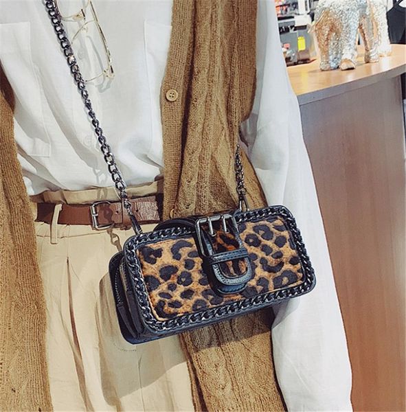 

women mini new fashion casual leopard chain single shoulder cross body small square bag ph-cfy20052658