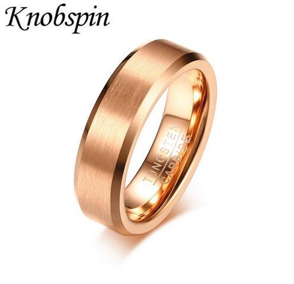 

fashion simple men's ring rose gold colors tungsten carbide wedding band matte finished ring jewelry anel masculino, Silver