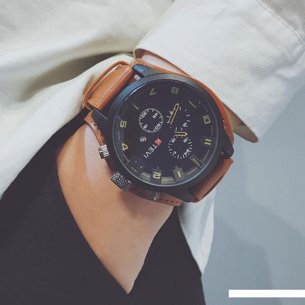 

man кварцевые наручные часы мужские спортивные часы мужчины мужчины повседневная авто дата бизнес мужчины часы элегантные наручные pu кожаны, Slivery;brown