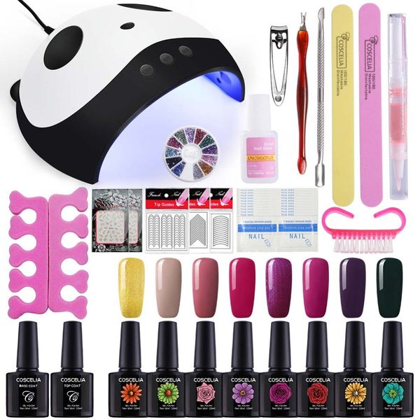 

nail set uv usb lamp dryer with 8pcs nail gel polish kit soak off manicure tools set electric drill for art tools