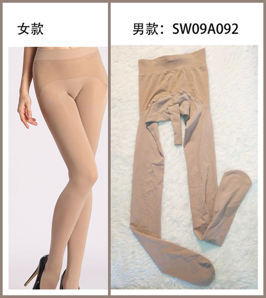 

120d heigh waist mens seamless pantyhose sw09a092, Black