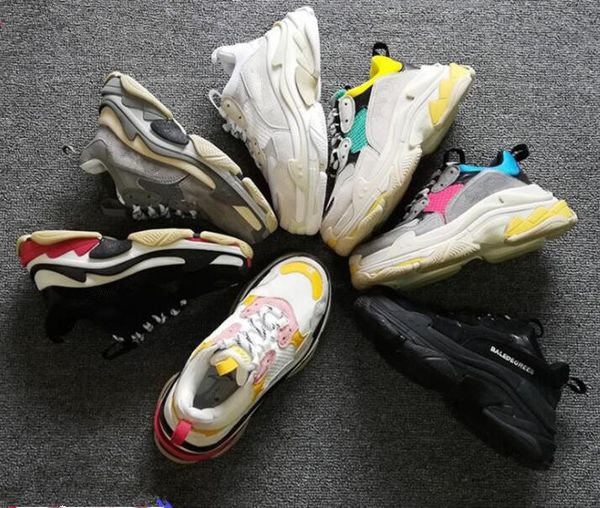 

hy triple s shoes unveils new triple s sneakers dad fashion spec trainers shoes for men men tripe-s retro luxury designer shoes, Black