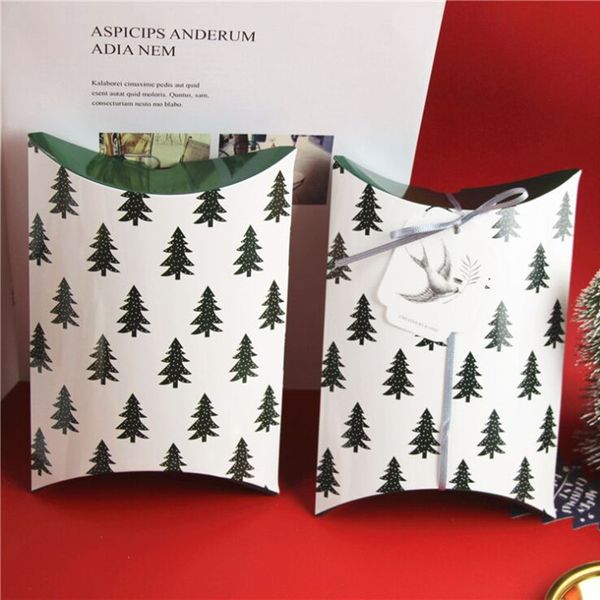 

gift wrap feiluan store 10pcs with tag / 2 m ribbon christmas tree cartons/set pillow boxes happy candy return full moon