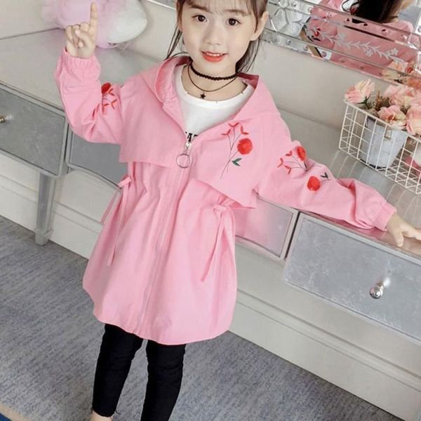 

height for 100-150cm spring autumn jackets girls kids outerwear cute windbreaker coats fashion baby girls clothing for 3-12yrs, Blue;gray