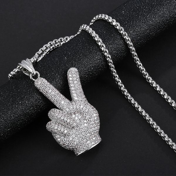 

жест оригинальность улица победы hiphop rap ожерелье hiphop, Silver