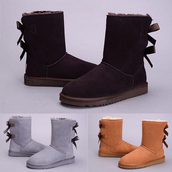 

snow winter wgg leather women australia classic kneel half long boots ankle black grey chestnut navy blue red coffee womens girl shoes