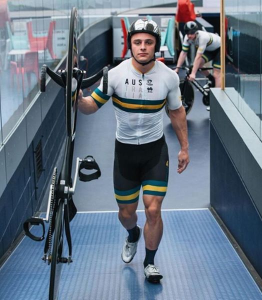 

australia pro team cycling jersey set summer new men mtb bicycle clothing summer ropa ciclismo short sleeves jersey bib shorts, Black;blue