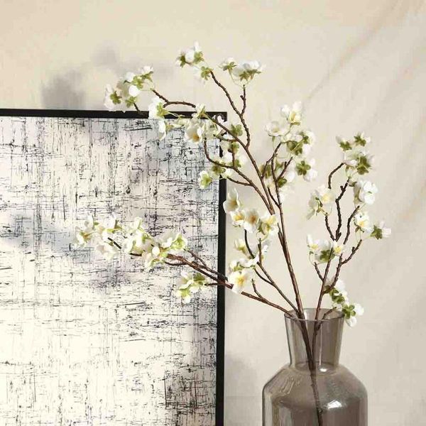 

artificial flower cherry peach blossom fake silk flower home wedding party floral fake silk tree home party wedding decor