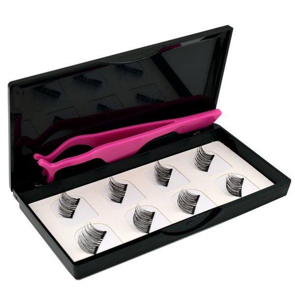 

newly 8 pcs dual magnetic fake eyelashes ultra thin and reusable magnetic eyelashes cla88