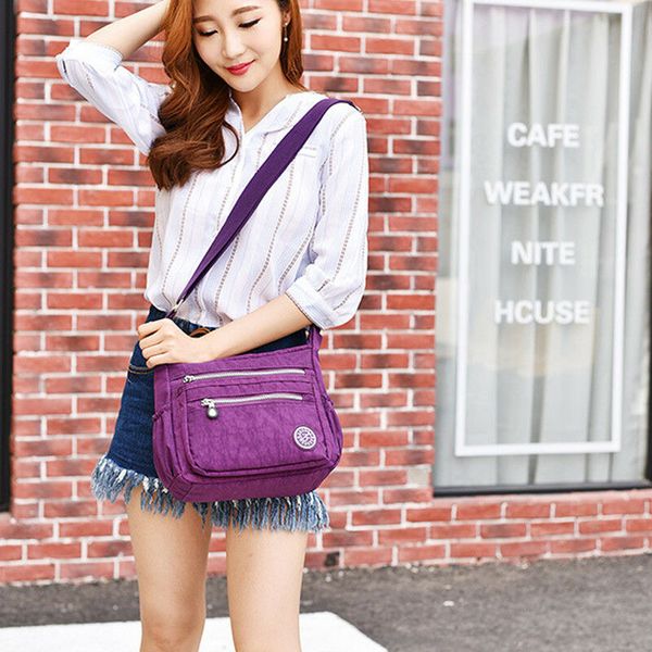 

2020 new fashion women ladies mother casual handbag solid zipper adjustable belt large multi pocket shoulder bag crossbody bag