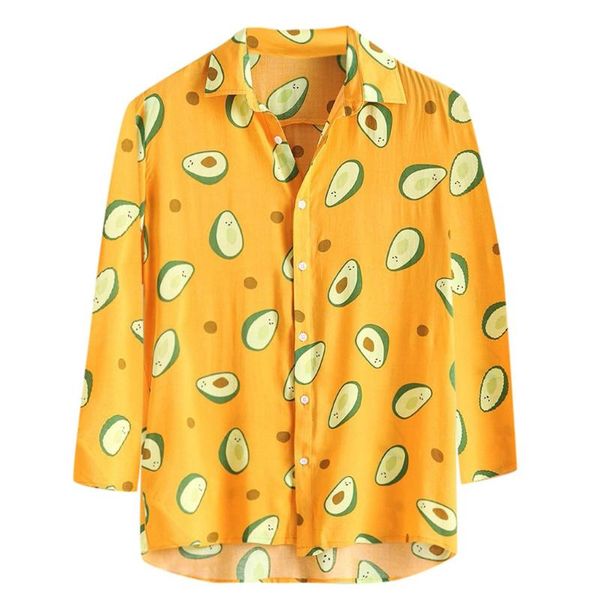 

jaycosin 2020 мужская забавный отпечатано дышащий отложным воротником с длинным рукавом хлопок одежда повседневные рубашки гавайской рубашке, White;black