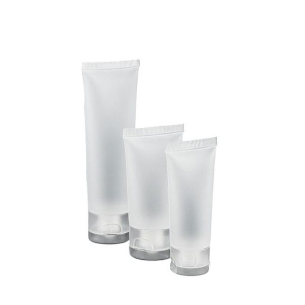 

5pcs empty clear tube cosmetic cream lotion containers women travel portable refillable bottles 20/30/100ml wholesale