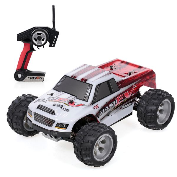 

wltoys a979-b 2.4g 1/18 rc car 4wd 70km/h high speed electric full proportional big foot truckremote control carrc crawler rtr y200414