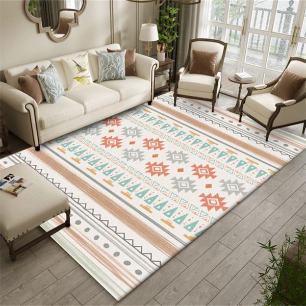 

aovoll rugs and carpets for home living room geometric ethnic style crystal velvet carpet rugs for children rooms hand wash
