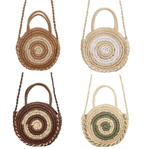 

women ladies straw crossbody shoulder bag tote purse handbag summer beach satchel