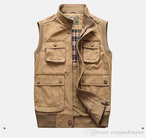 

жилеты без рукавов стенд воротник армейский стиль плюс размер homme одежда осенняя мода повседневная одежда мужчины весна дизайнер, Black;white