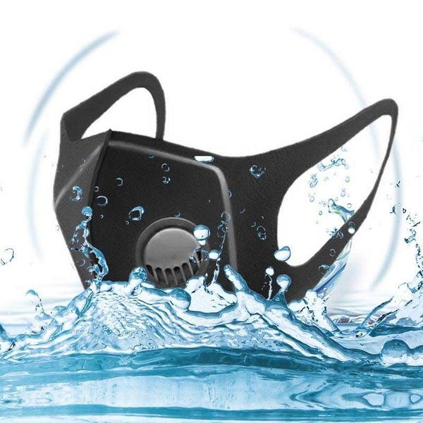 

dhl shipcoslony sponge dustproof pm2.5 pollution half mouth black mask face care with breath wide straps washable reusable qaambf