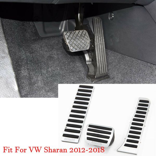 

car alloy accelerator gas brake footrest pedal plate pad cover fit for vw sharan 2012-2018