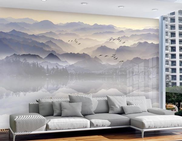 

3d wallpaper for room new chinese abstract landscape 3d wallpapers painting tv background wall