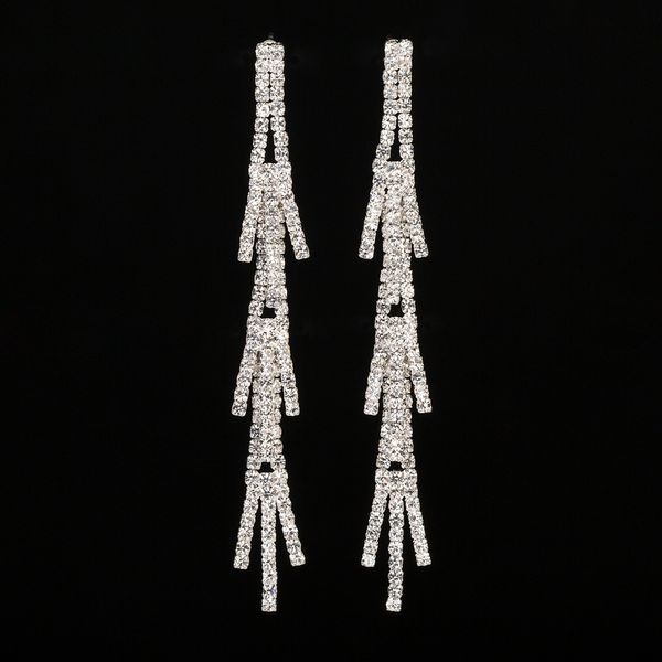 

with the wind exaggeration long fund earrings temperament ear nail woman alloy auricular needling defence allergy ornaments, Golden