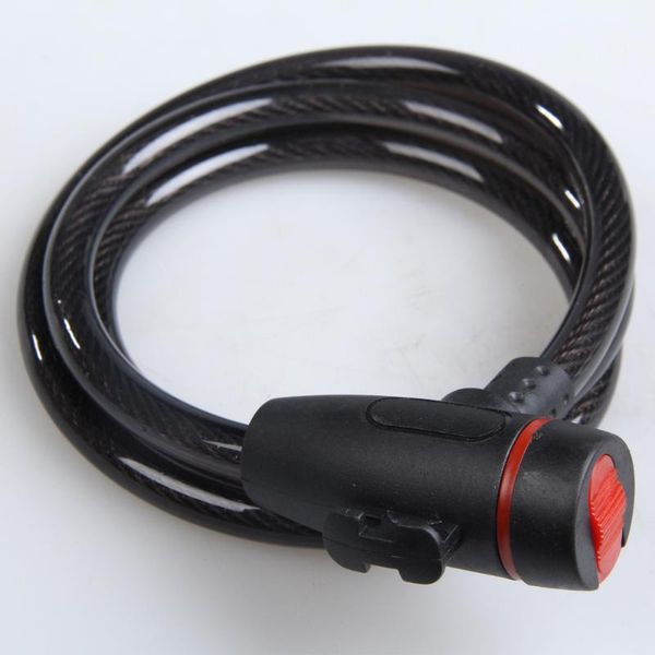 

universal 100cm x 12mm length bike lock anti-theft steel coil cable motorcycle lock mountain bike with key accessories