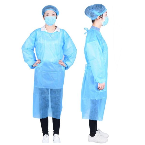 

safety sms isolation gown nonwoven anti dust oil resistant one time disposable protective clothing hooded conjoined suit 18qh e1