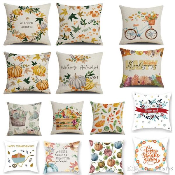 

halloween pillow case throw pillows cushion cover for thanksgiving pumpkin print back sofa mat home decoration hh9-2326