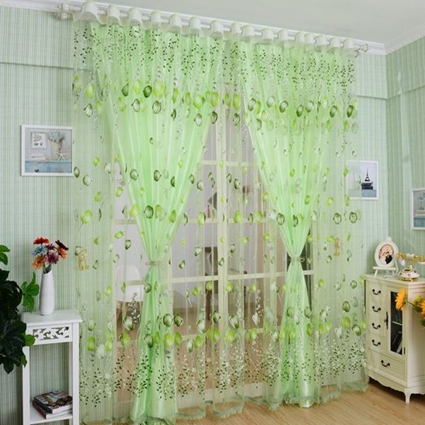 

tpfocus european style jacquard design romantic tulips window voile curtain creative floral translucent tulle door drape 3 color