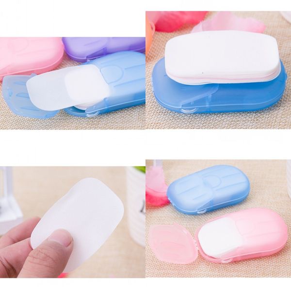 

20pcs/box disposable anti dust mini travel soap paper washing hand bath accessory cleaning portable boxed foaming soap paper scented sheets