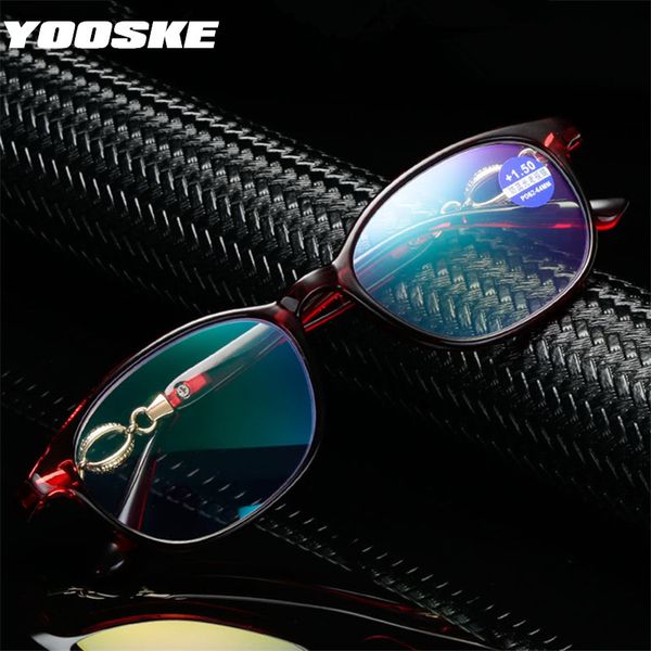 

yooske anti blue light reading glasses men women radiation protection elderly glasses hyperopia diopter +1.0 1.5 2.0 2.5 3.0 3.5, White;black