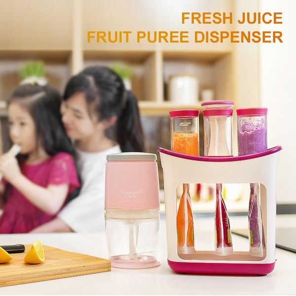 

full set children's puree squeezer home fruit splitter fruit dispenser baby food mills with food storage bag food supplement ixdyz