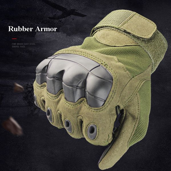 

army combat mittens tactical sport gloves full finger cycling anti-skid gloves outdoor hiking, Black