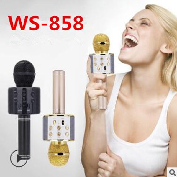 

W 858 wirele peaker microphone portable karaoke hifi bluetooth player w 858 for iphone 6 6 7 ipad am ung tablet pc better than q7 q9