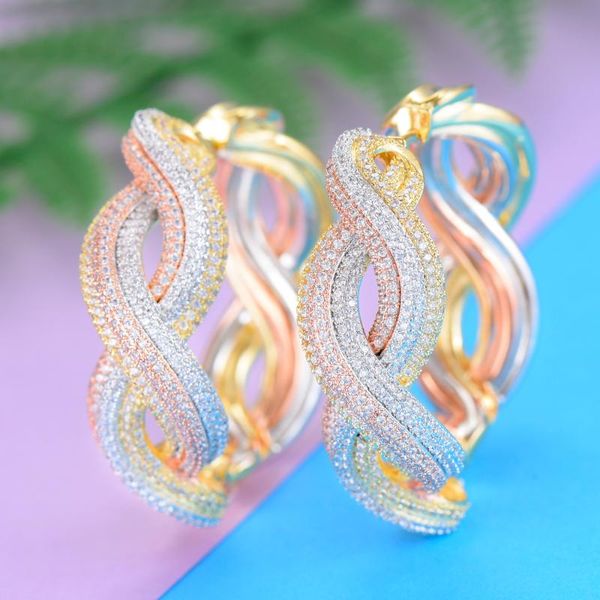 

missvikki elegant gorgeous full mini crystal cz romantic sweet women jewelry hoop earrings bridal wedding anniversary jewelry, Golden