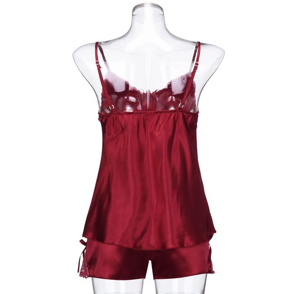 

2019 новых женщин пижамы наборы женские сексуальные атласные кружева слинг пижамы белье нижнее белье несколько цветов женщин майки плюс boys, Blue;gray