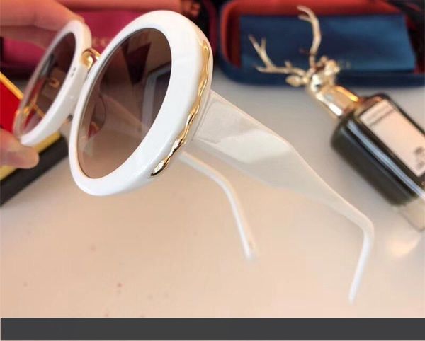 

newluxury 0262 солнцезащитные очки для женщин ретро круглая рамка очаровательный элегантный специальный дизайнер встроенный круговой объекти, White;black