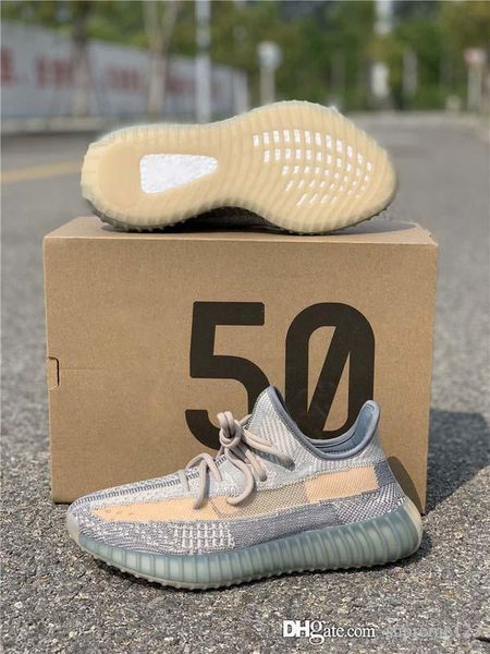 

лучшая качество 2020 kanye west льняного шлака кроссовки женщины мужчины исрафил zy сера 3m reflective man дизайнерская обувь fz5421 с короб