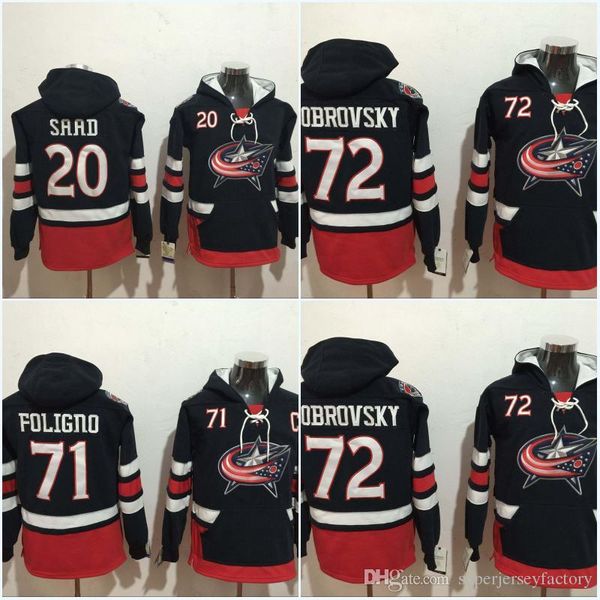 

Columbus Blue Jackets Hoodie 20 Brandon Saad 72 Sergei Bobrovsky 71 Nick Foligno Hoodie Sweater Hockey Jerseys