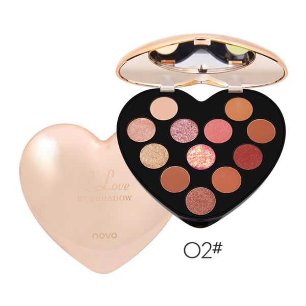 

12-color heart shape eyeshadow palette nude shining matte makeup glitter eyeshadow pigment waterproof cosmetic