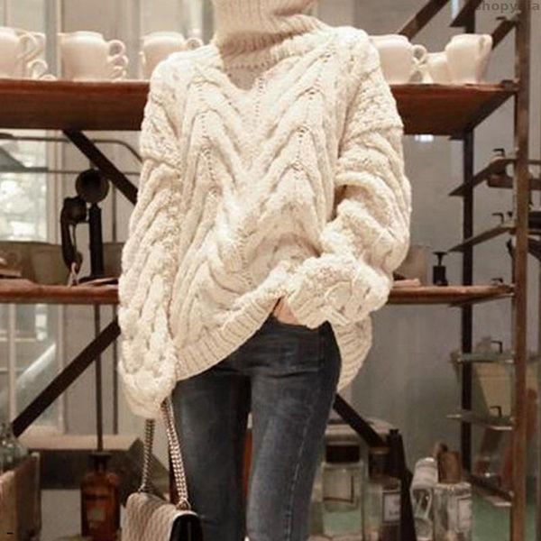 

women's sweaters products long sleeve knit sweater turtleneck pullovers basic, White;black