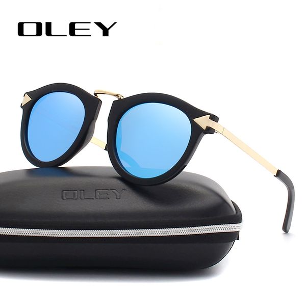 

oley brand women polarized sunglasses classic arrow round sun glasses fashion anti-glare goggles y1390, White;black