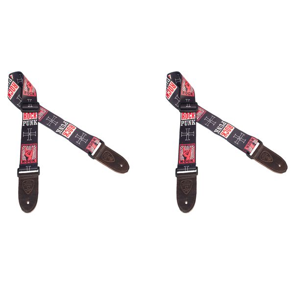 

naomi 2pcs guitar strap guitar accessories adjustable shoulder strap black red for acoustic guitar