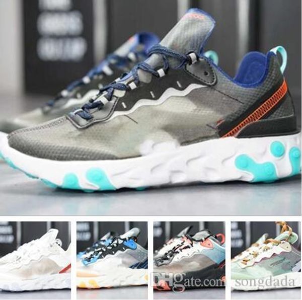 

2019 epic react element 87 undercover men ca ual hoe undercover green tripe black women de igner hoe port neaker ize 36 45