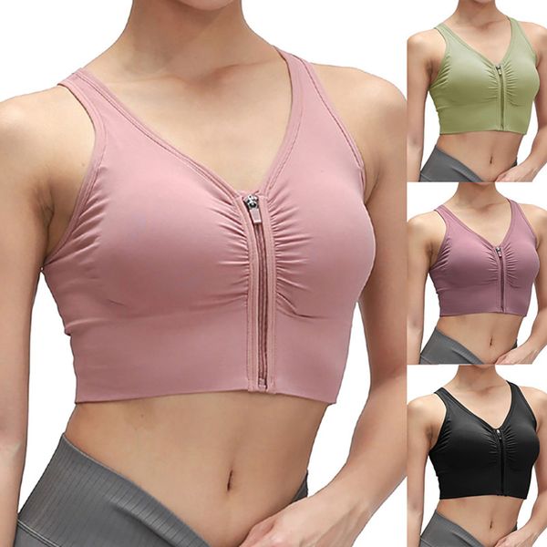 

fashion women fitness zipper breathable hollow out mesh push up bra female plus size underwear woman sport, White;black
