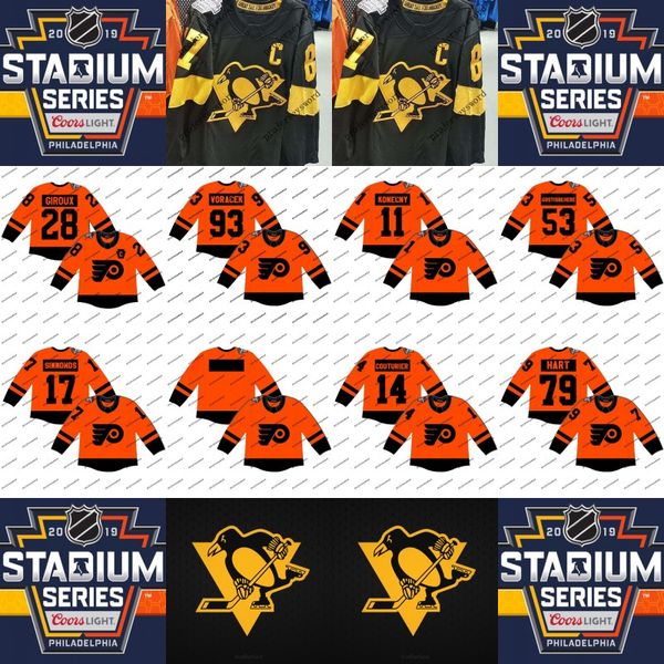 

2019 Stadium Series Jerseys 25 James van Riemsdyk 79 Carter Hart 14 Sean Couturier 30 Matt Murray 59 Jake Guentzel 71 Evgeni Malkin Jerseys