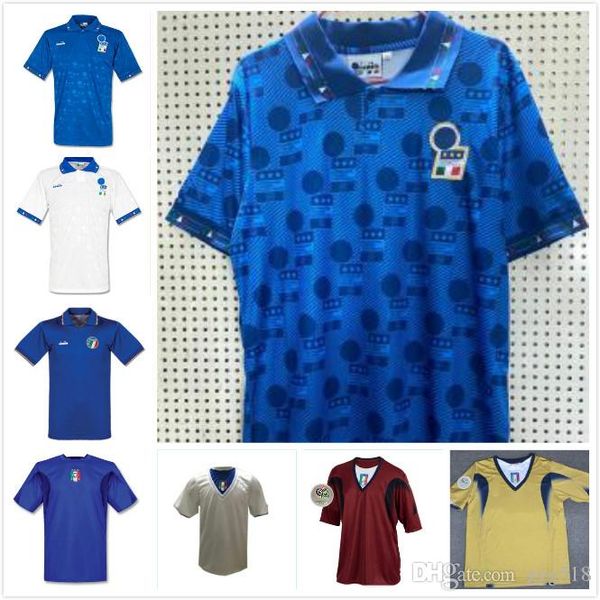

2006 italia 1990 home away world cup retro mens soccer jerseys football soccer sport 90 italy maldini ancelotti baresi baggio donadoni, Black;yellow