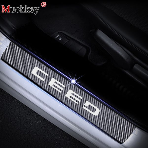 Nterior Mouldings For Kia Ceed 4d Bon Fiber Vinyl Stickers Car