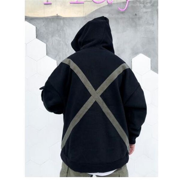 

heyguys 2020 new winter cotton hoody hoodies men fashion splicing long sleeve warm sweatshirts mens couples hoodiey m  xl, Black